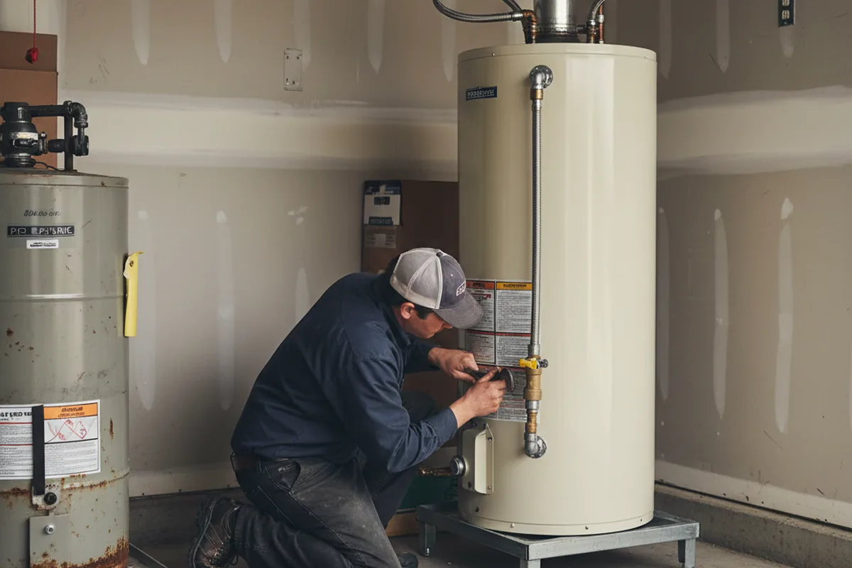 Water heater and shutoff valve replacement in Three Mile Bay